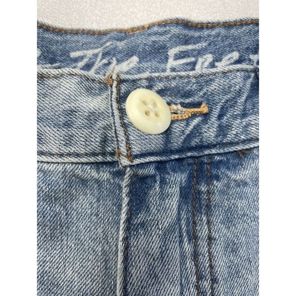 We the Free People Denim Shorts 29 Light Wash Blue Distressed Women - Picture 3 of 13